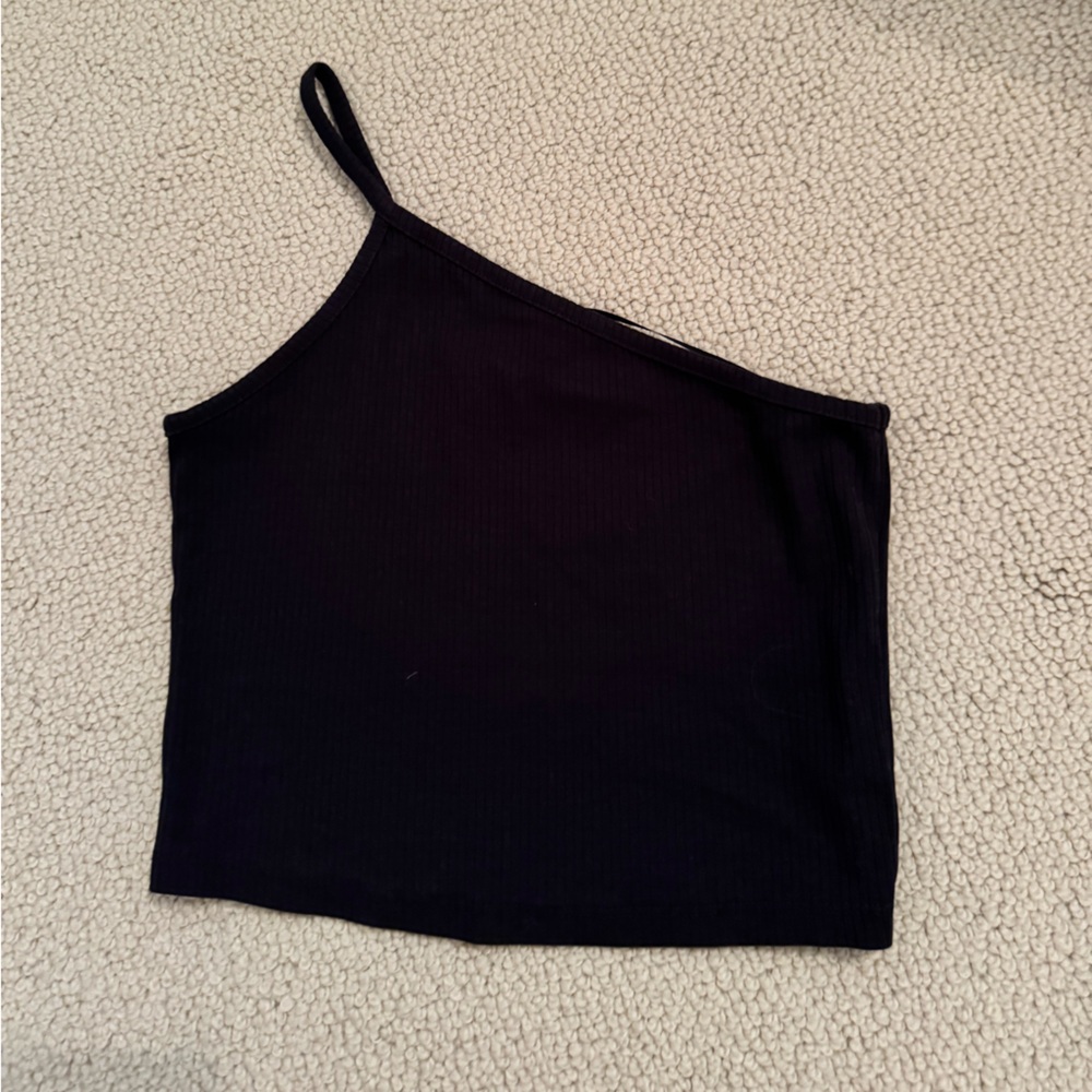 Madewell Black One-Shoulder Top
